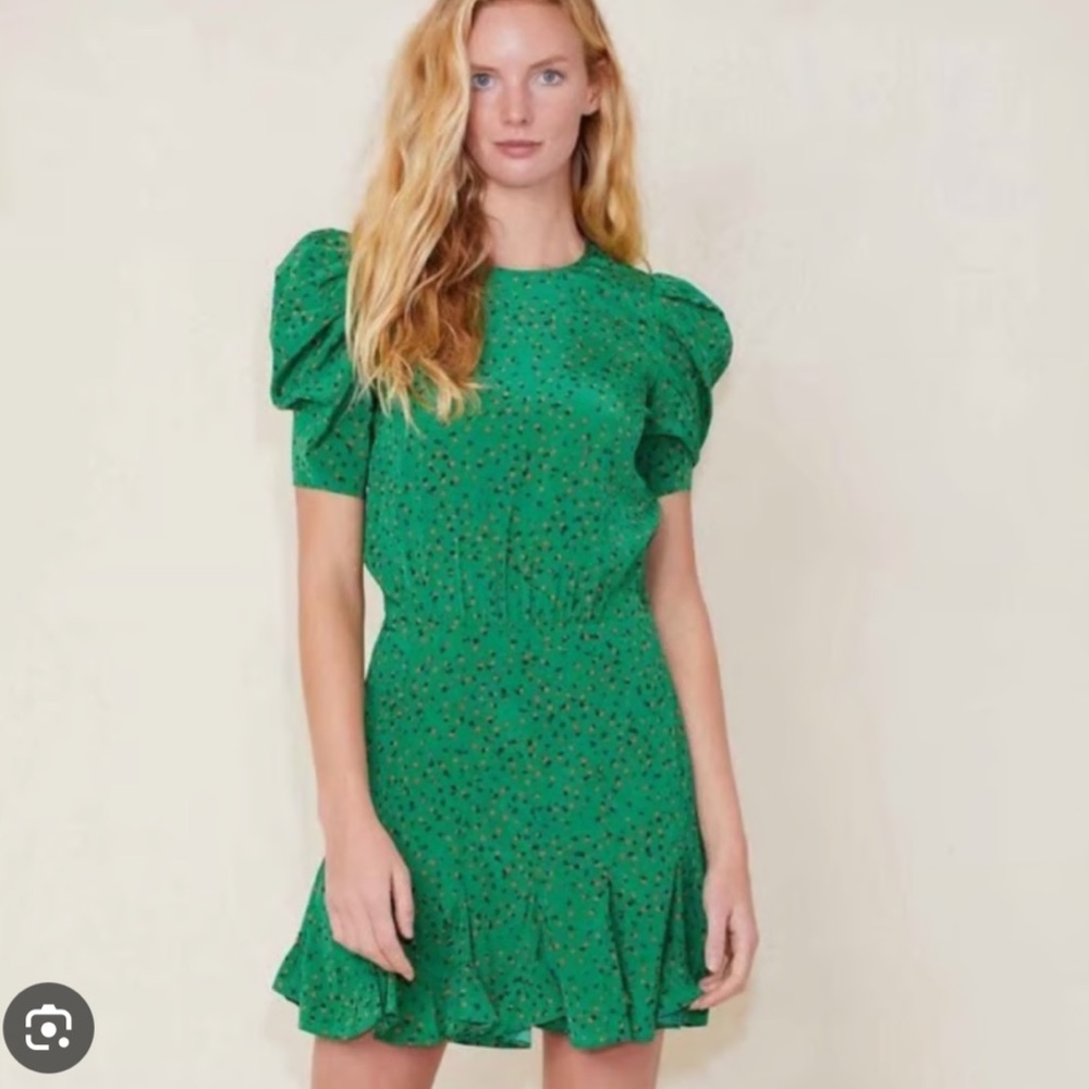 Veronica Beard Green Cut Out Blouse
